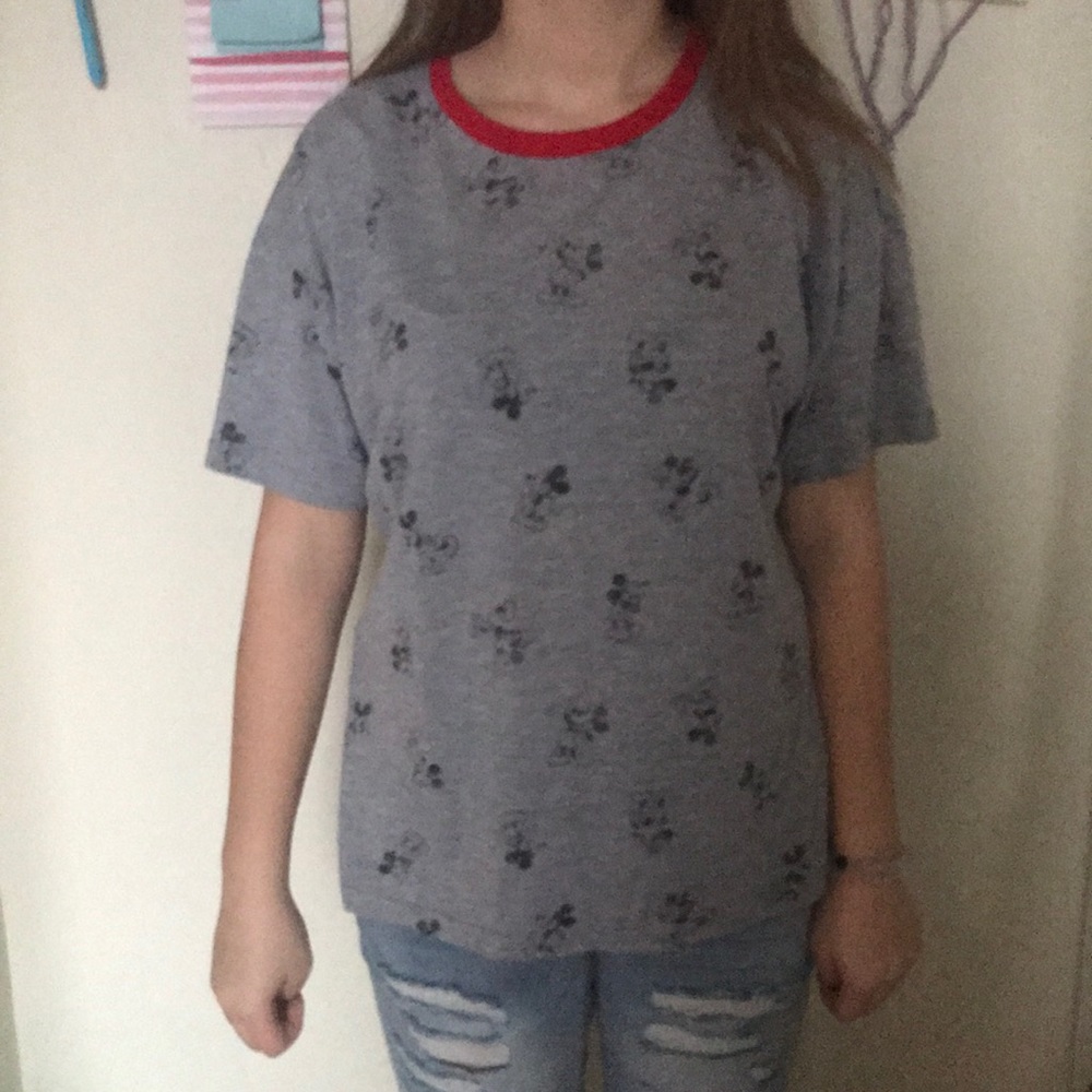 Gray Mickey Mouse Tee